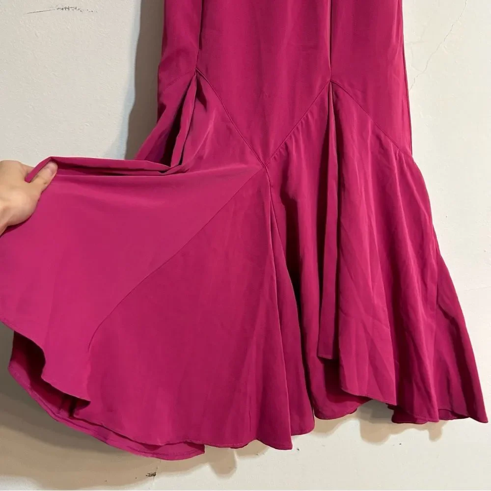 Abercrombie & Fitch Mermaid Slip Maxi Dress Fuchsia Size Small Petite